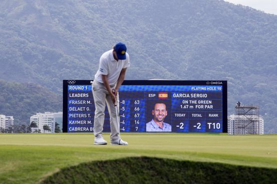 man playing golf